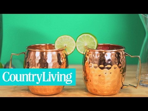 Exotic Raspberry Valentine’s Day Moscow Mule Cocktail | Country Living