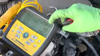 AC Subaru compressor noise. It’s low on refrigerant. Compressor overheating.. 🥵 low return