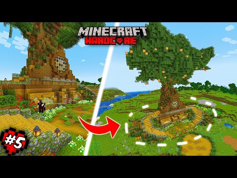 I Made a GIANT TREE House in Minecraft Hardcore | in Hindi