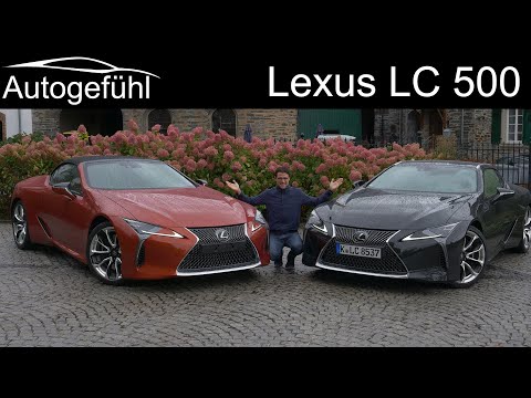 Lexus LC 500 5.0 l V8 FULL REVIEW Coupé vs Cabriolet 2021 new Convertible driving - Autogefühl