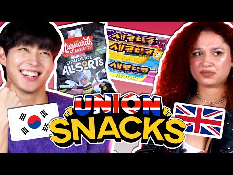 Woosung, Jaehyeong & Hajoon from The Rose (더로즈) Swaps Snacks with British Fans! | Union Snacks