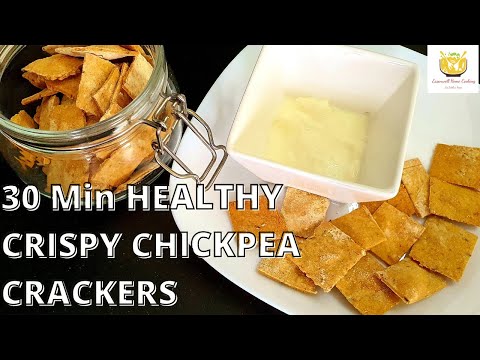30min Easy Crispy Chickpea Flour Crackers