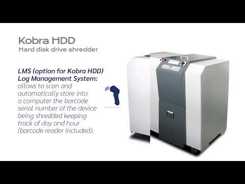 Video of the KOBRA HDD Hard Disk Drive Shredder Shredder