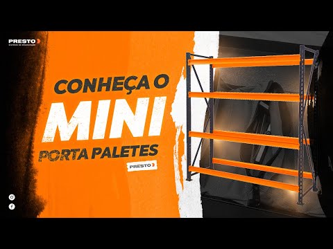 Módulo Mini Porta Pallets 250kg com 3 Prateleiras PRESTO-40433 - Vídeo