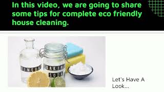 Tips For Complete Eco Friendly House Cleaning