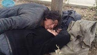 Drunk Awakes to Homeless Man Tenderly Kissing Him