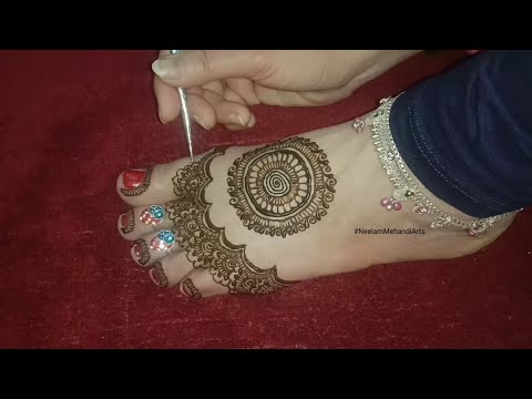 most beautiful feet mehndi design for bedinners by neelam mehandi arts