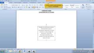Uso de Ms Word 2010: Texto y Cuadros de Texto