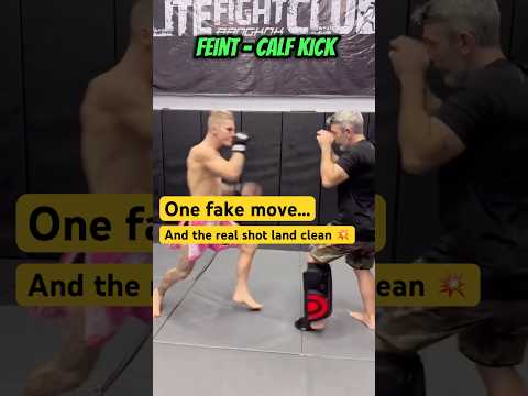 Master the art of deception — FEINT to FINISH 👣🥊 #muaythai #mma #kickboxing #boxing