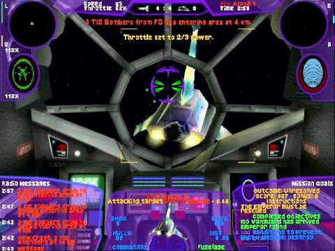 Playthrough of TIE Fighter Total Conversion Battle 7 Mission 5 - Save the Emperor