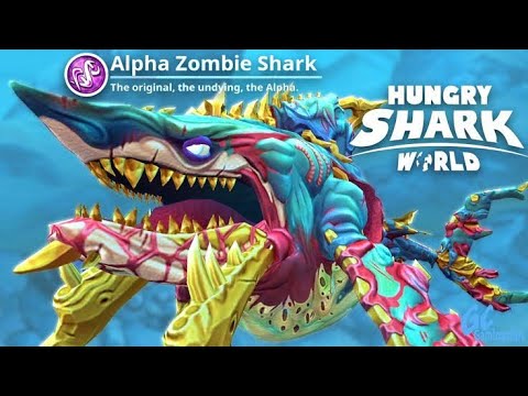 Hungry Shark World | Alpha Zombie Shark New Unlocked Skin South China Sea