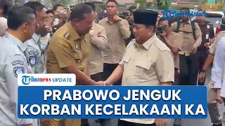 Momen Kedatangan Presiden Prabowo di RSUD Bekasi Jenguk Korban Kecelakaan Maut KA, Tanya Kronologi