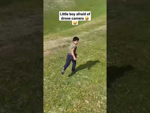 little boy become afraid of drone camera and start running 🤣😂. #funny #fyp #foryou #droneshots