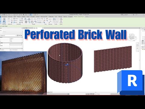 How to create Perforated Brick Wall in Revit | 45 Degree Studio #bim #revit #bimsoftware