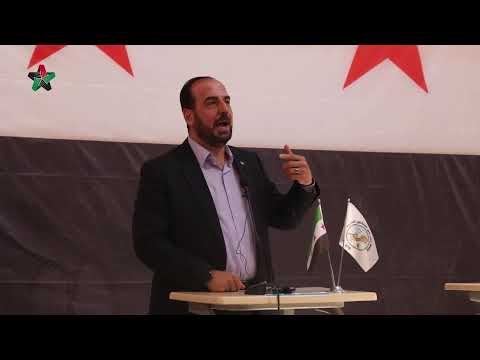 كلمة رئيس الائتلاف الوطني في جامعة حلب خلال وقفة احتجاجية رفضاً لمسرحية الانتخابات