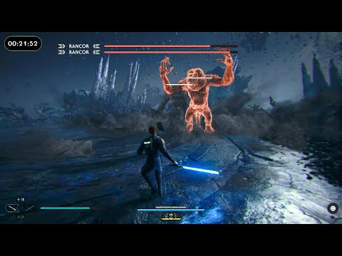 STAR WARS Jedi: Survivor Double Rancor Boss Fight Master Difficulty PS5 Gameplay