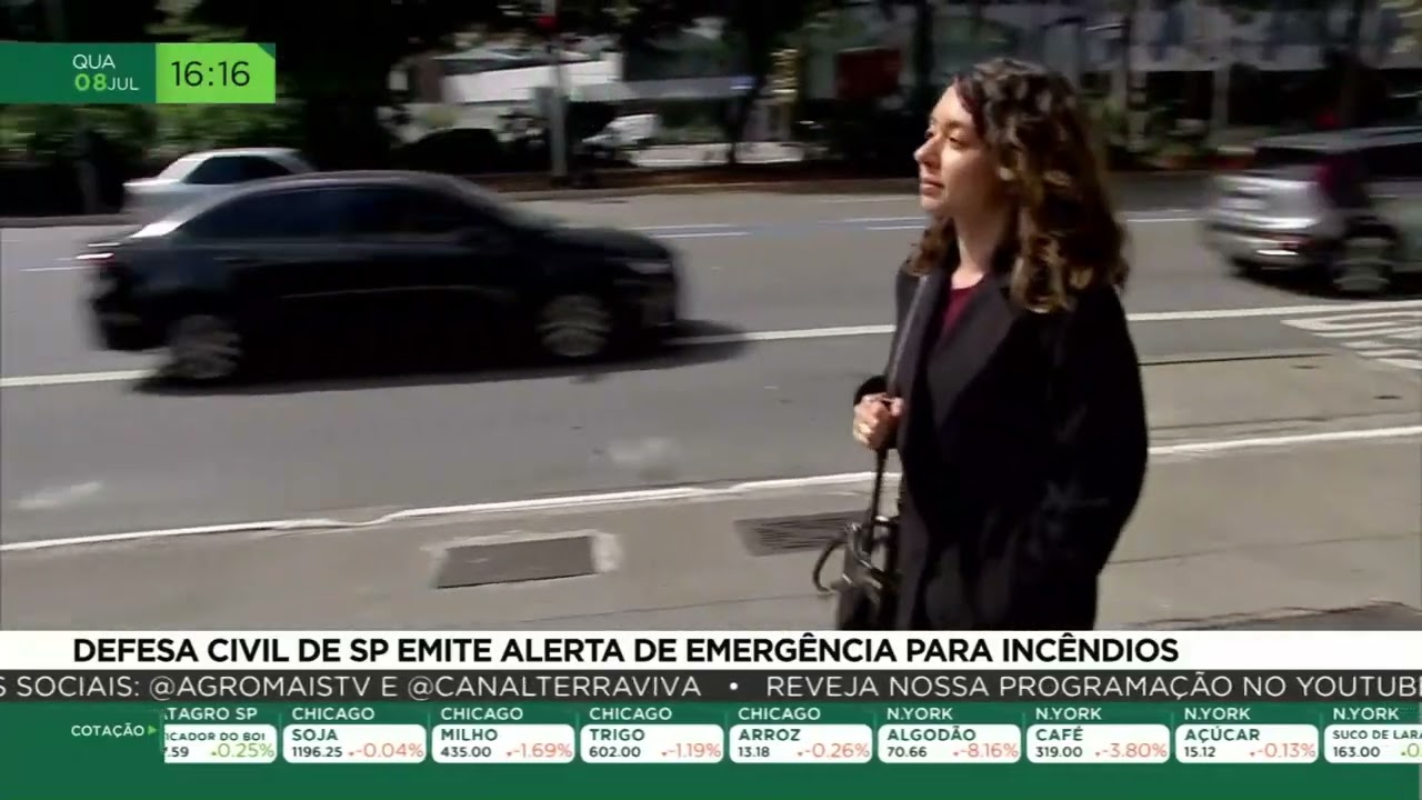 Defesa Civil de SP emite alerta de emergência para incêndios