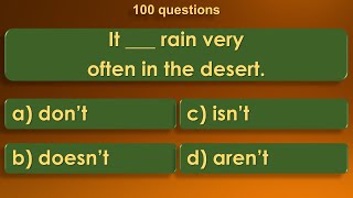 Present Simple vs Present Continuous Tense Test | 100 Questions | English Tenses