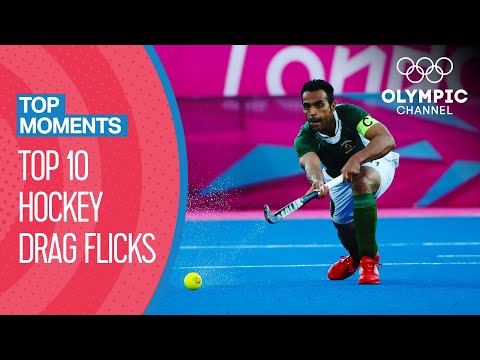 Top 10 Men's Hockey Drag Flicks at the Olympics | Top Moments