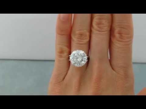 8.04 ctw Round Brilliant Solitaire D/SI3 - BigDiamondsUSA
