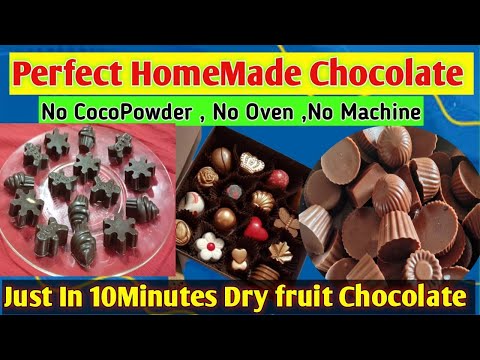 Homemade Dry fruit Chocolate Recipe|| Instant Chocolate Recipe||How to make chocolate at home