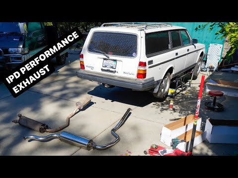 INSTALLING IPD PERFORMANCE EXHAUST ON MY VOLVO 240 WAGON!