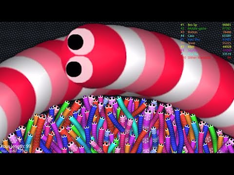 Slither.io A.I. 001 Strong Bad Snake Skin Hacked vs. 277772 Snakes Epic Slitherio Gameplay #319
