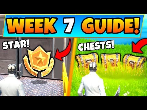 Fortnite WEEK 7 CHALLENGES! - Secret Battle Star, Secret Chests (Battle Royale Season 9 Guide)