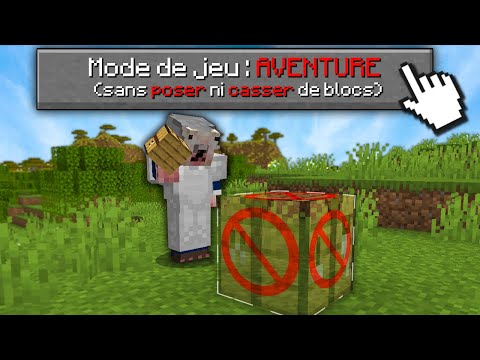 Finir Minecraft en mode AVENTURE (sans poser ni casser de blocs)