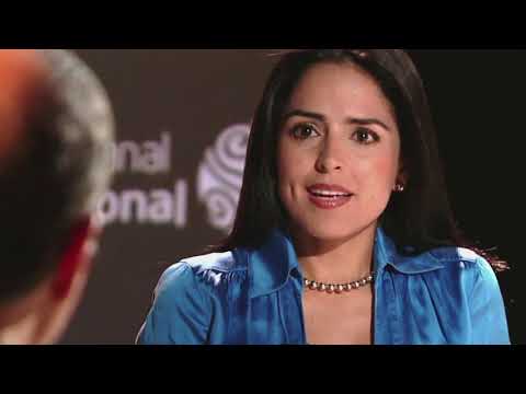 Claudia Palacios in Blue Satin Blouse Part 2