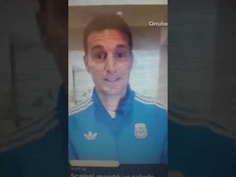 Scaloni saludos a la Escuela de VAlle Grande en Jujuy