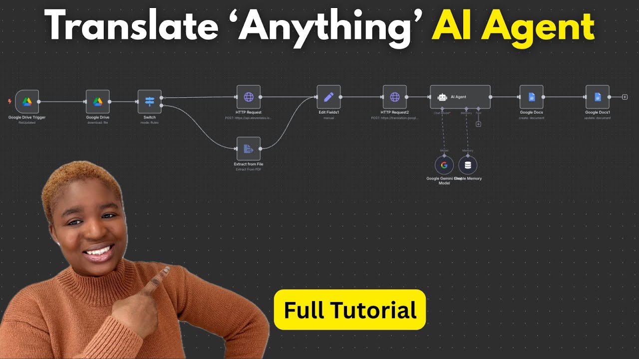 n8n Google Translate AI Agents | How To Build AI Agents To Automate Document Translation