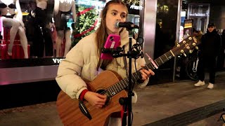 With Or Without You (U2) Performed by new Busker 14 Year Old Bella Shields. 