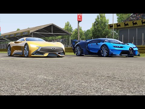 Infiniti Vision GT vs Bugatti Vision GT at Monza Full Course