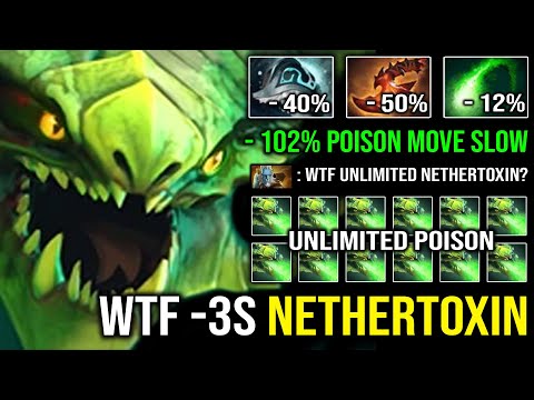 WTF 3 Seconds CD Nethertoxin +102% Move Slow Full Aghanim Carry Viper IMBA Hero Dota 2
