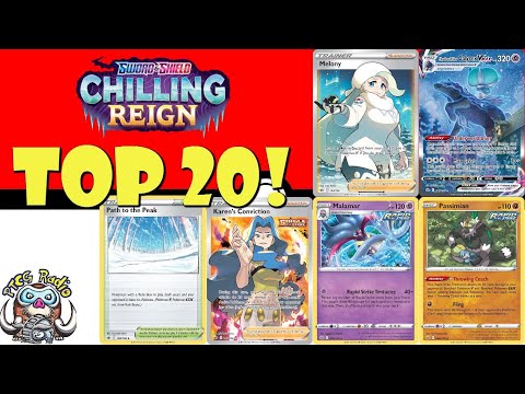 Top 20 Pokemon Cards from Chilling Reign! (New Sword & Shield Expansion - Set Review)