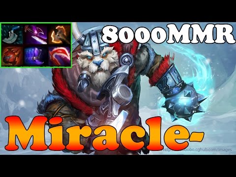Dota 2 - Miracle- 8000 MMR Plays Tusk vol 2 - Ranked Match Gameplay