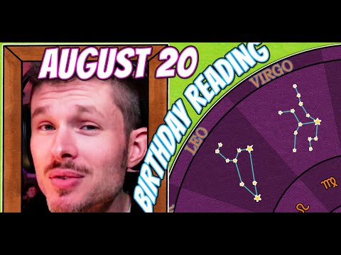 'Secret Language of Birthdays' August 20 Birthday Reading 🎈