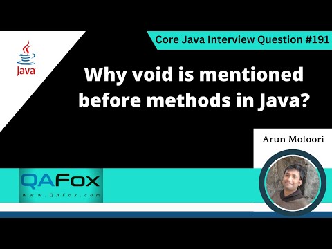 Why Void Is Mentioned Before Methods In Java Core Java Interview Question 191