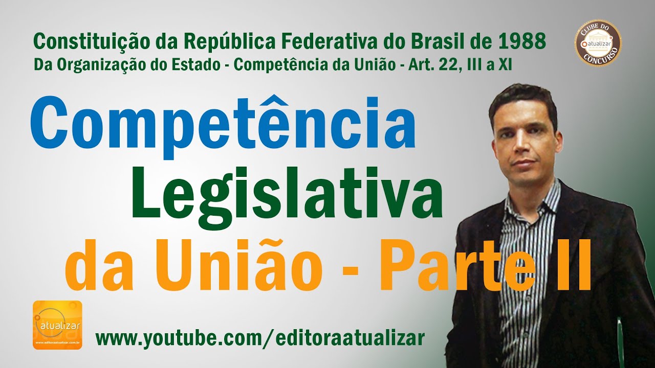 CF/88 - Art. 22, III a XI (Competência Legislativa da União - Parte II)