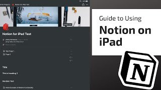  - USING NOTION FOR IPAD | Detailed Guide to Using Notion on the iPad