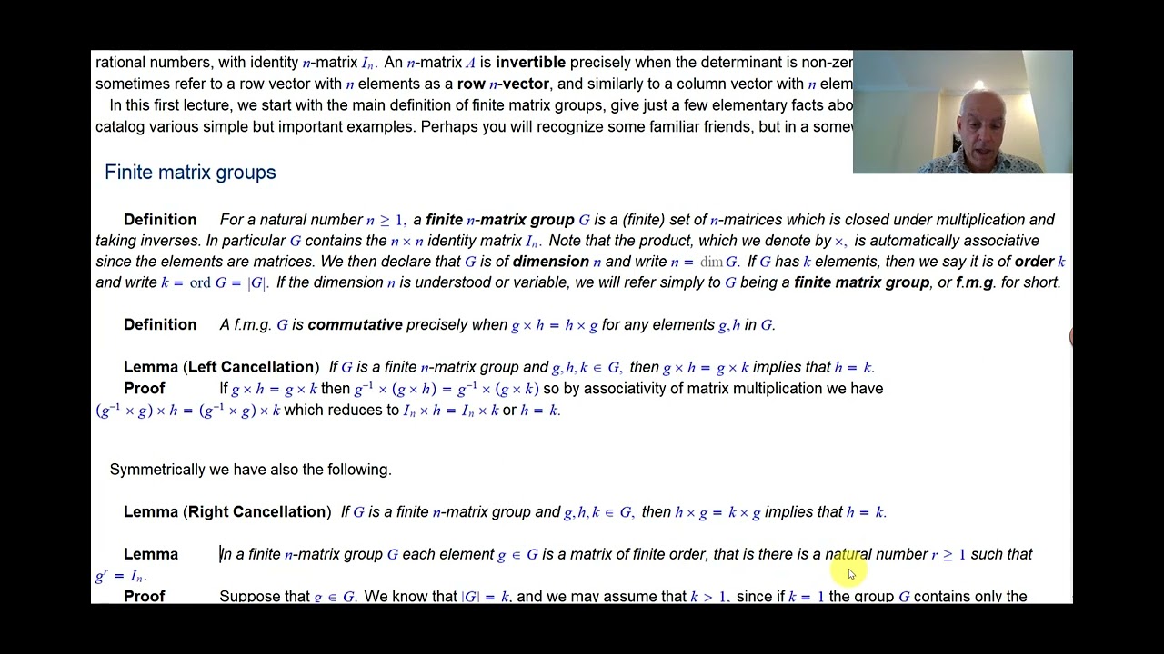 Finite Matrix Groups 1 | Introduction and Basic Examples | Wild Egg Maths