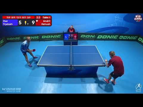 09:00 Ihor Trydukh 2 - 3 Andrii Rehush West 1 WIN CUP 26.11.2022 | TABLE TENNIS WINCUP