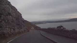 Cycling down Marine Drive on Great Orme Llandudno Conwy Wales UK