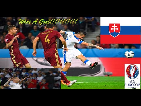 Crazy Goal By Marek Hamsik as Slovakia beat Russia 2-1 in Euro 2016 group stages.
