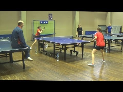 Forehand training of Anastassia MELNIKOVA and Vitalia REINOL (Visit to Narva 6-9.6.2017)