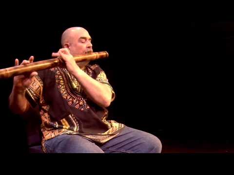 Bamboo transverse bass flute