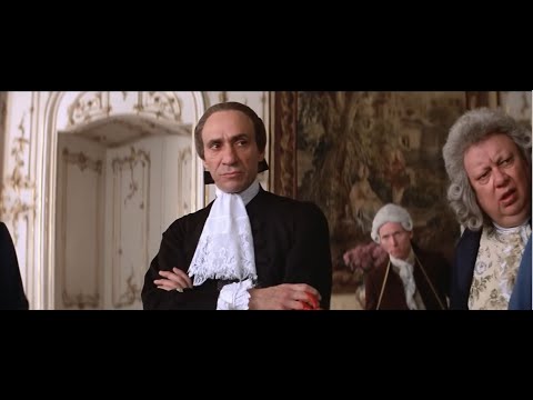 AMADEUS REMASTERED HD - MOZART INSULTS SALIERI - PLAYS HIS OWN PIECE BETTER THAN HE DID