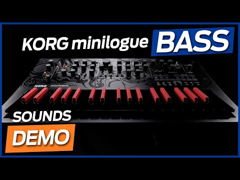 Korg MINILOGUE BASS -new synth!! (SOUNDS DEMO, no talking)