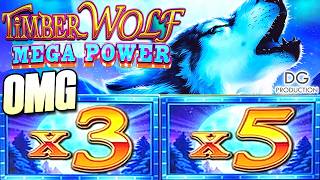 ‼️OMG NEW MEGA POWER TIMBER WOLF FIRE MULTIPLIER BIG WIN SLOT MACHINE LAS VEGAS CASINO VENETIAN WOW